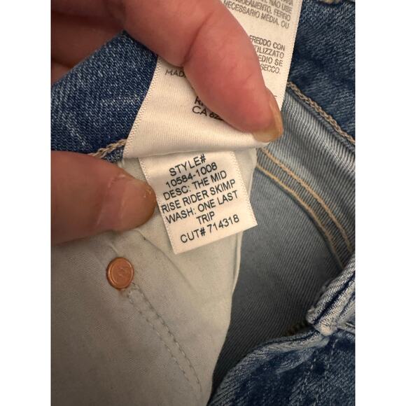 MOTHER The Mid Rise Rider Skimp jeans one last trip 28” - Picture 11 of 13